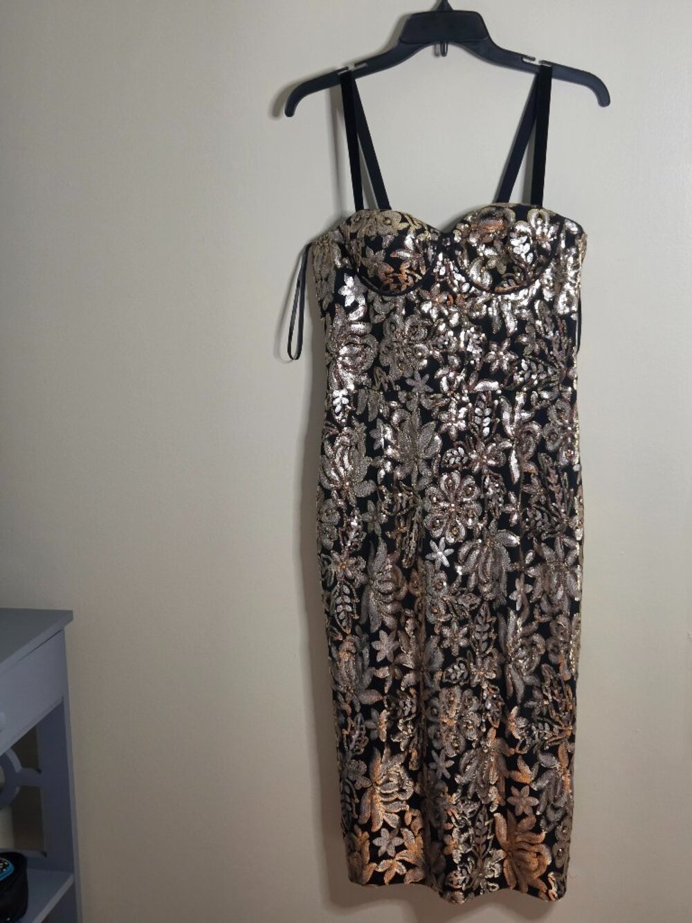 Bronx and Banco gold and black dress